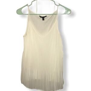 Banana Republic Ruffled Tank Top Cream Small